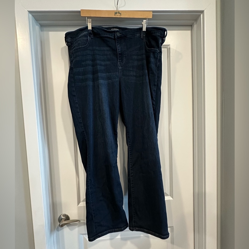 Liverpool Women's Boot Cut Jeans in Deep Blue